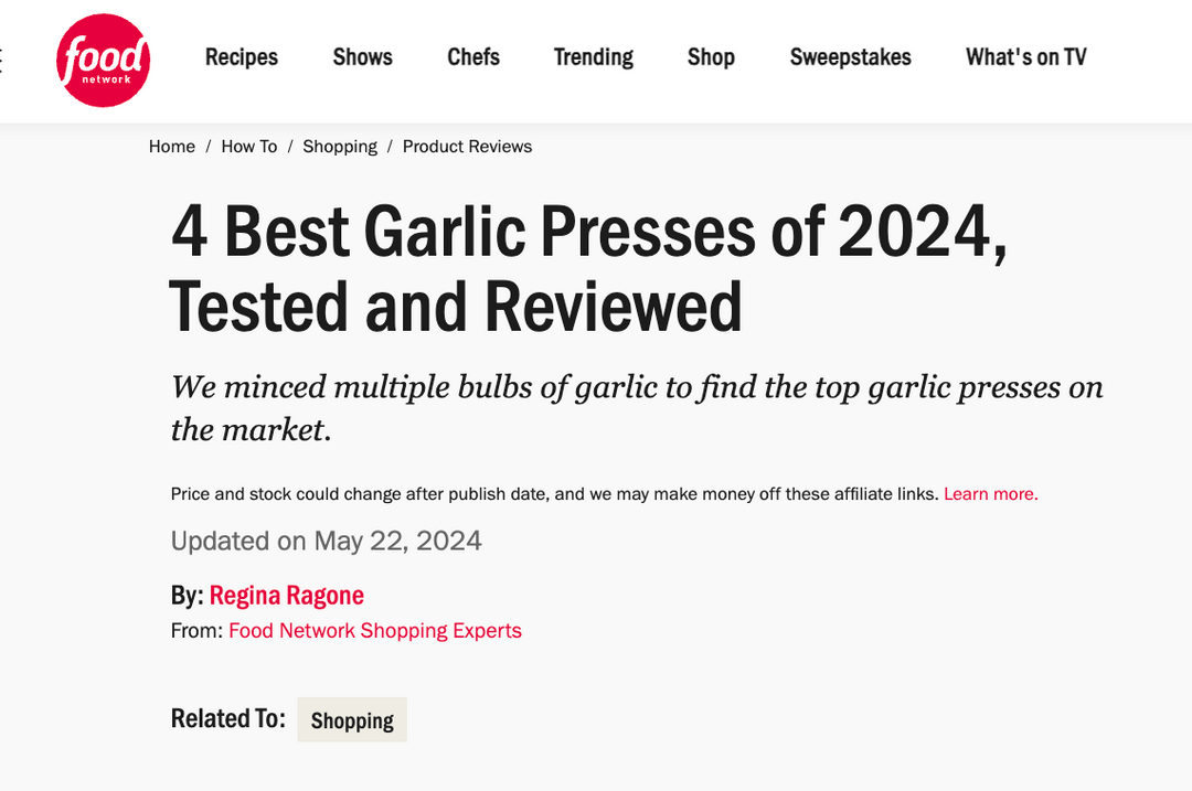 NexTrend's Garlic Twister: A 2024 Top Pick by Food Network Kitchen