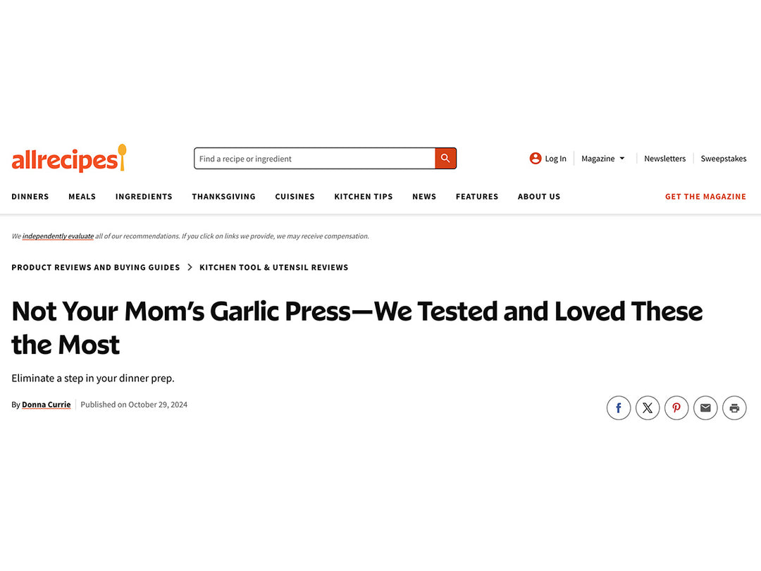 Allrecipes Highlights NexTrend's Garlic Twister as a Top Garlic Press